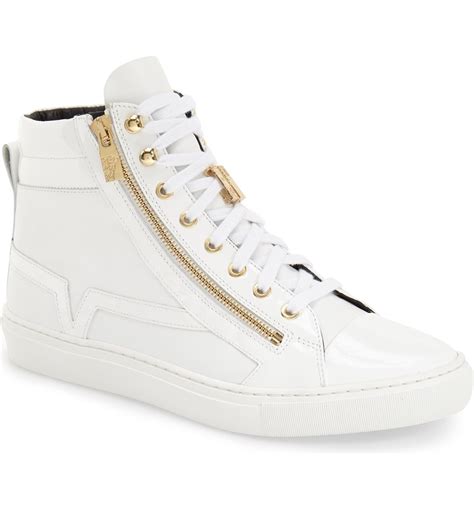 scarpe sneakers versace uomo|versace zipped high top sneakers.